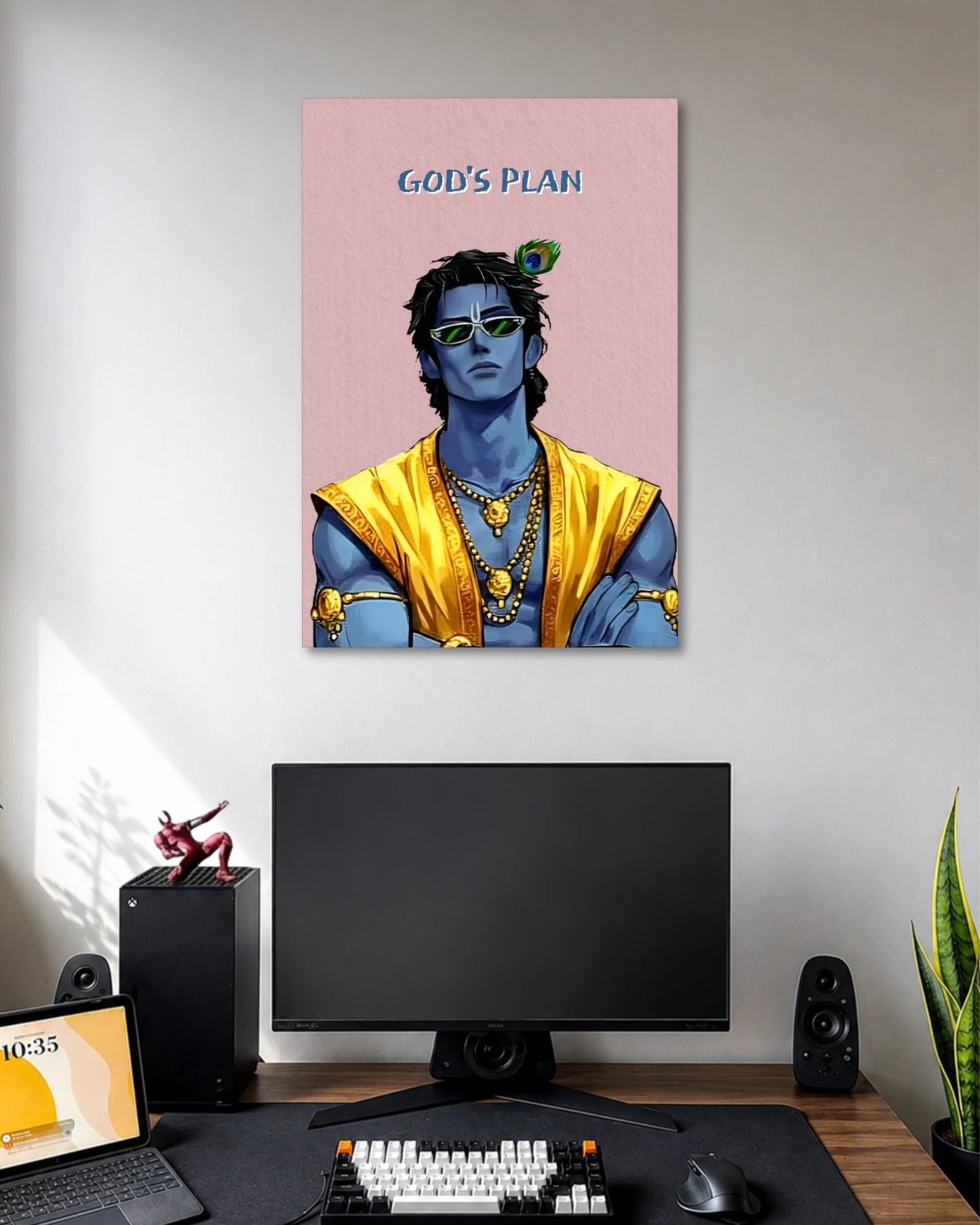 Modern Krishna God's Plan Poster poster artwork