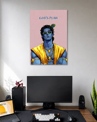 Modern Krishna God's Plan Poster poster artwork