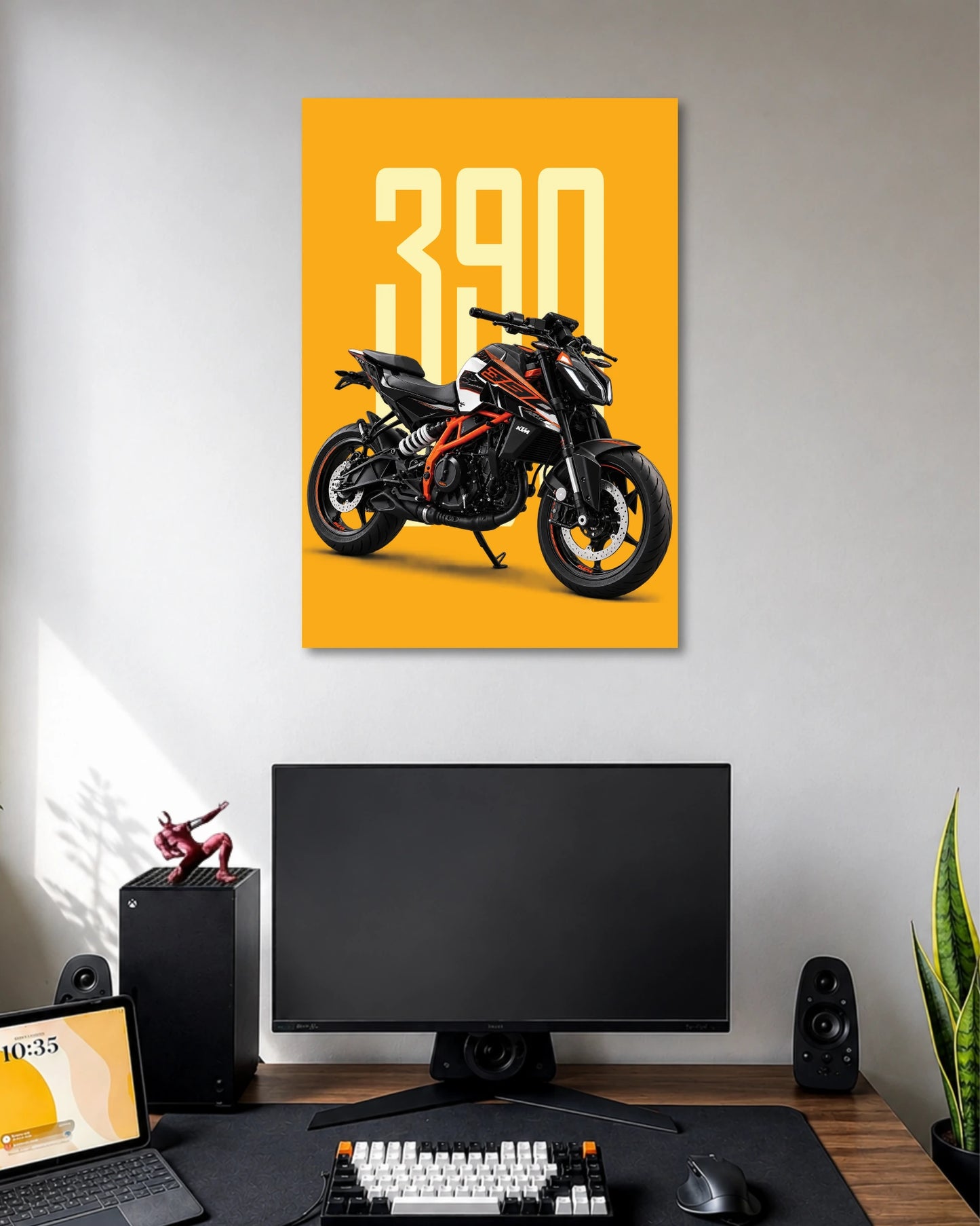 KTM Duke 390 Orange Motorcycle Bike Poster poster artwork