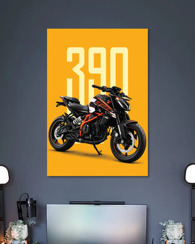 Alternative artwork featuring KTM Duke 390 Orange Motorcycle Bike Poster