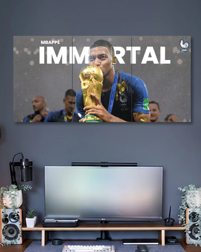 Three-panel Mbappe Immortal 3 Piece Split Poster Set artwork featuring premium detailed design 2