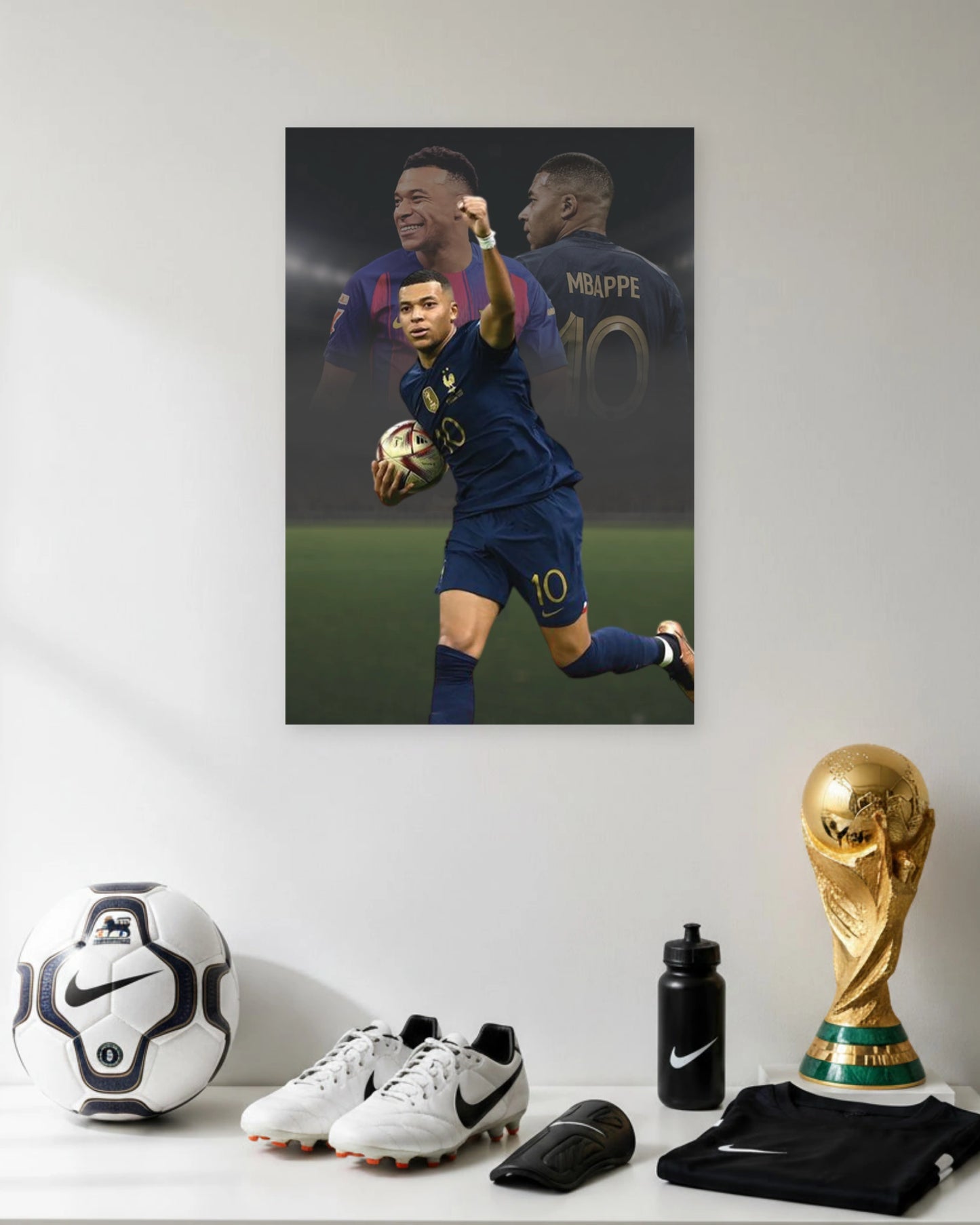 Mbappe Triple Portrait poster featuring premium artwork design 1