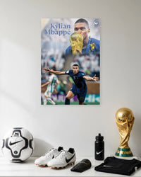 Kylian Mbappé World Cup Rising Star poster featuring premium artwork design 1