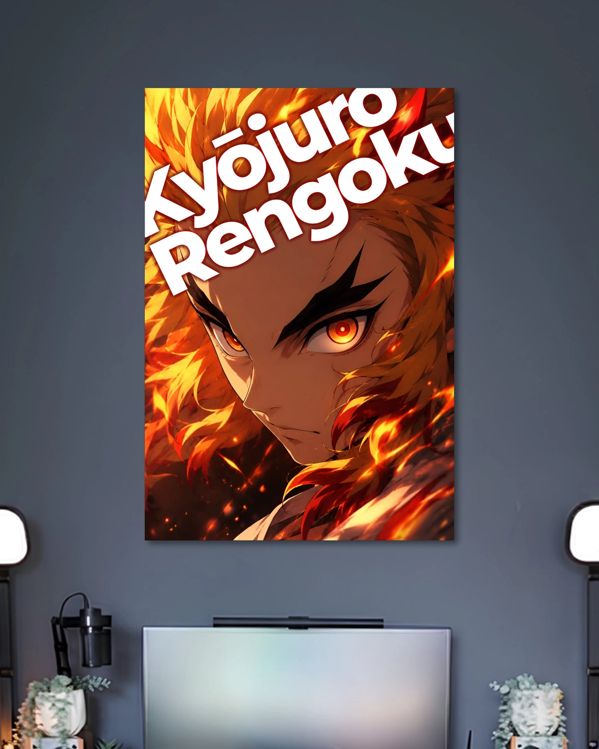 Alternative artwork featuring Kyojuro Rengoku Demon Slayer Anime Poster
