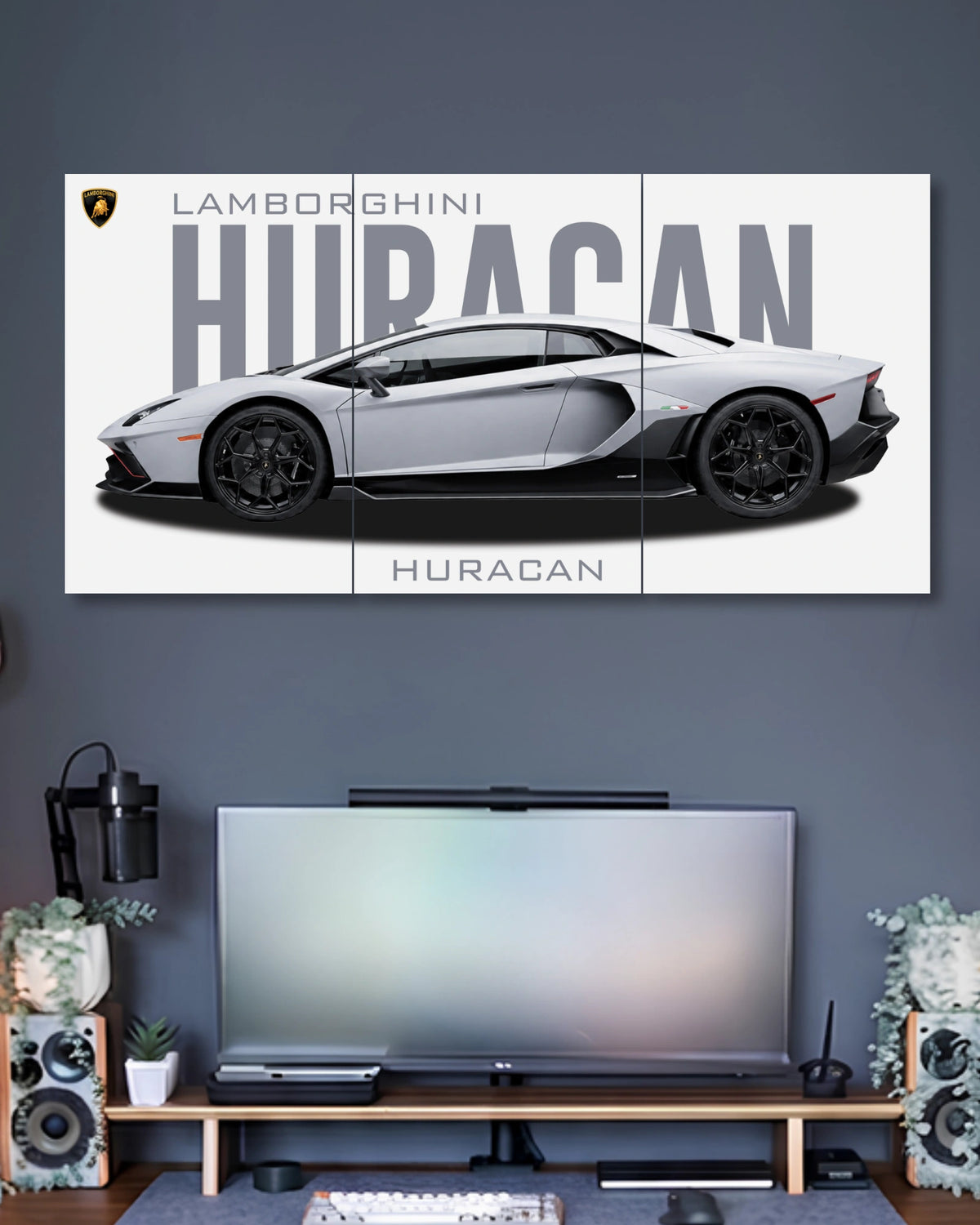 Three-panel Lamborghini Huracan 3 Piece Poster Set artwork featuring premium detailed design 2