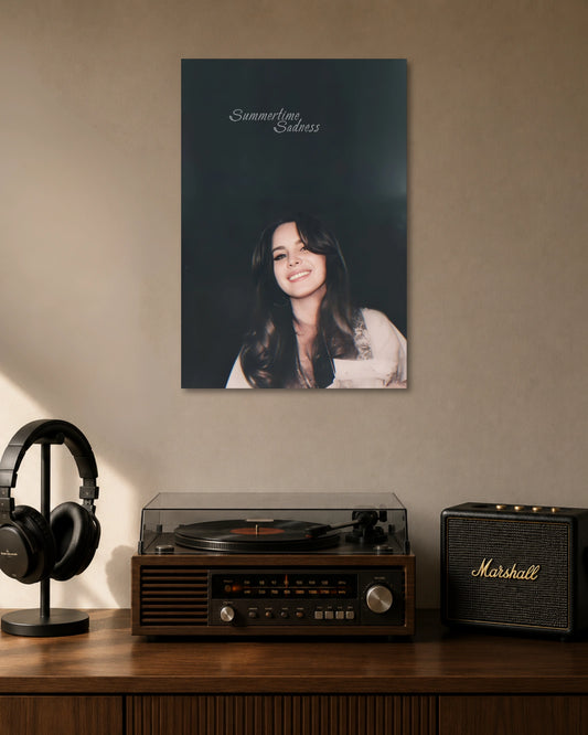 Lana Del Rey Summertime Sadness Poster artwork with bold detailed composition 1