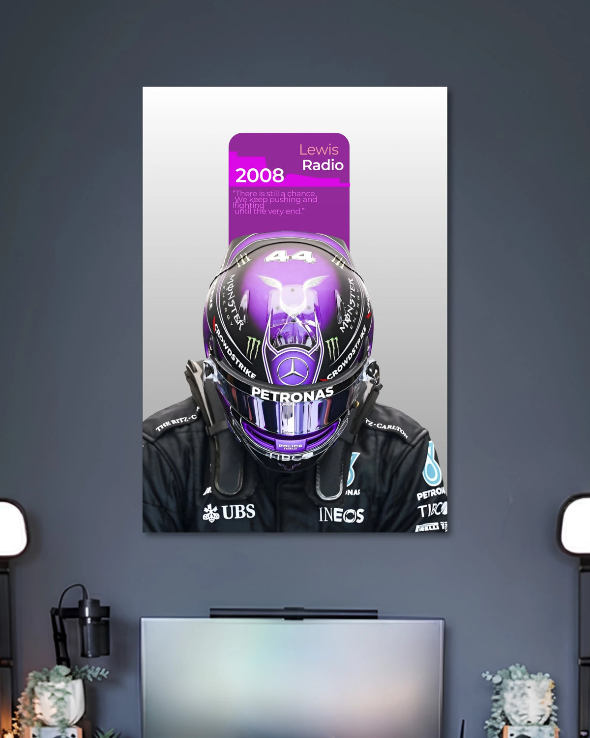 Alternative artwork featuring Lewis Hamilton 2008 Radio Poster