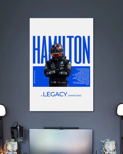 Alternative artwork featuring Lewis Hamilton Speed and Style F1 Poster