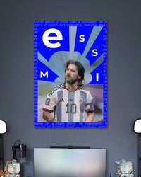 Alternative artwork featuring Lionel Messi Blue Football Legend Graphic Poster