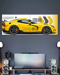Lotus Emira Yellow & Black Car 4 Split Poster