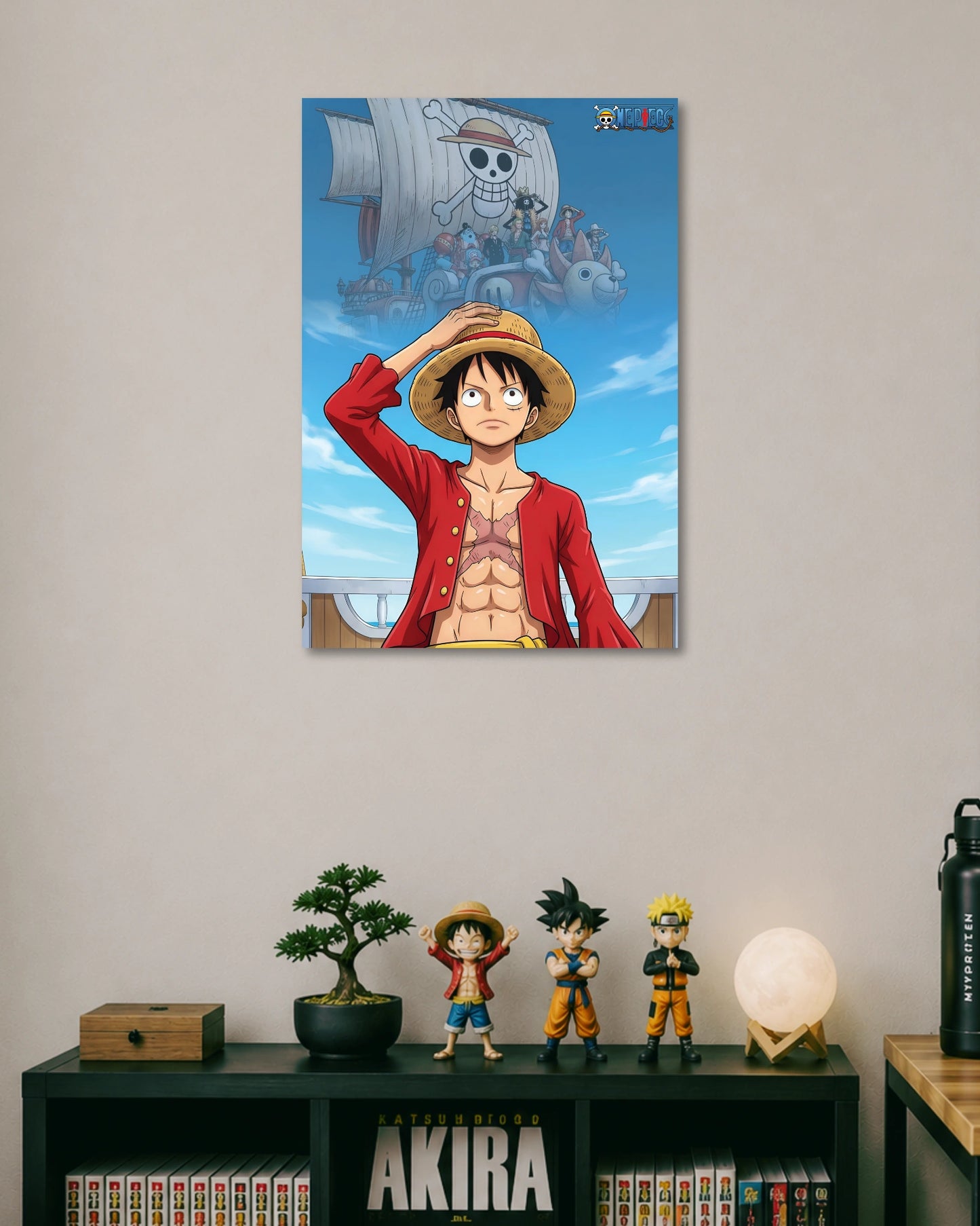 Luffy Straw Hat One Piece Poster artwork with detailed composition 1
