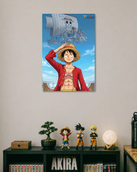 Luffy Straw Hat One Piece Poster artwork with detailed composition 1