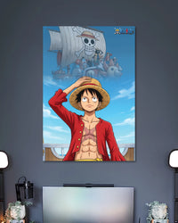 Luffy Straw Hat One Piece Poster artwork with detailed composition 2