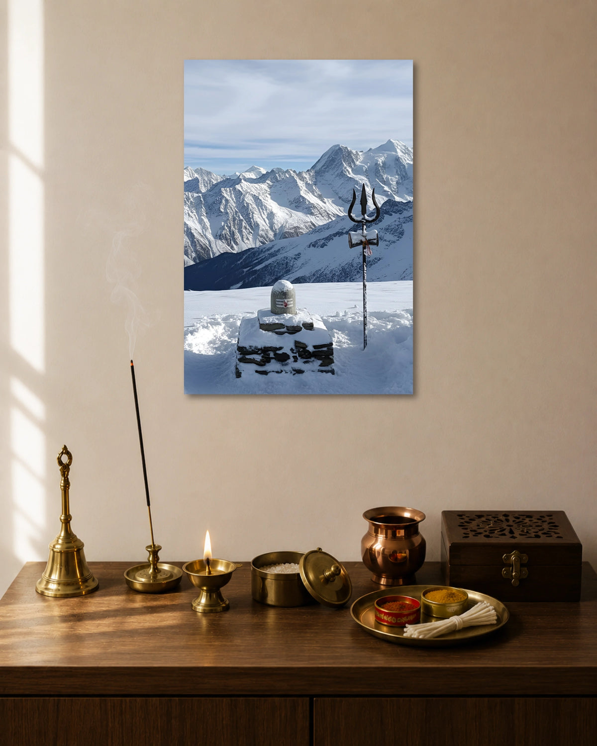 Mahadev Himalayan Shivling Poster artwork with bold detailed composition 1