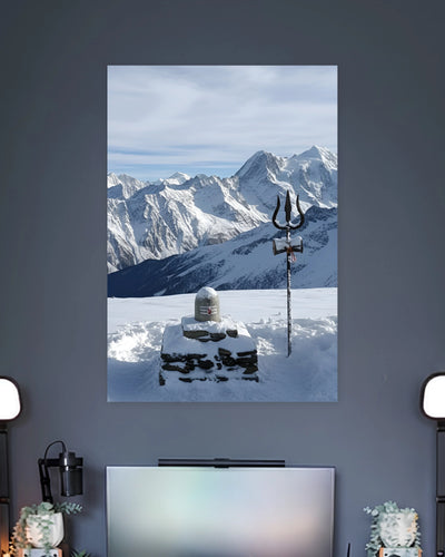 Mahadev Himalayan Shivling Poster artwork with bold detailed composition 2