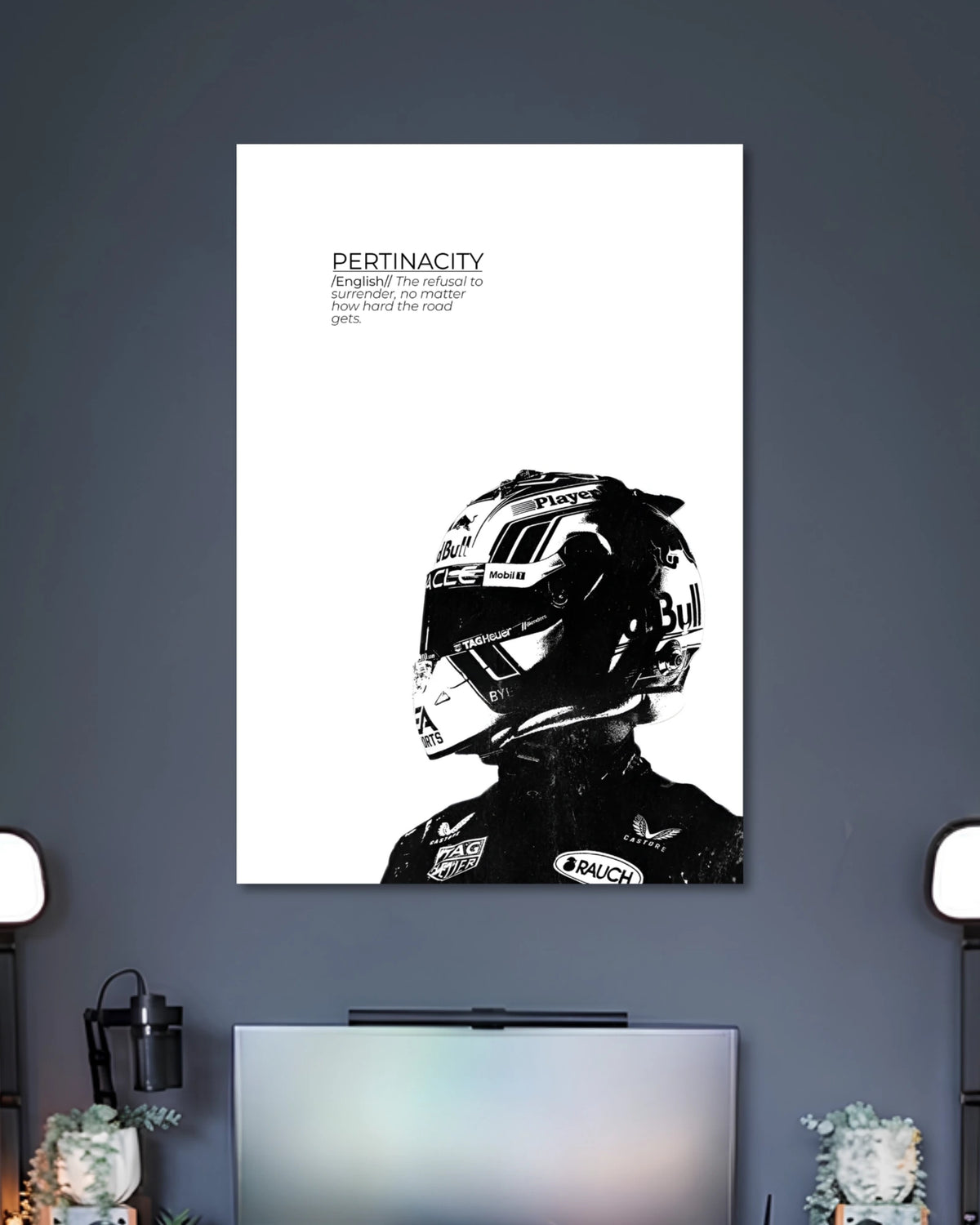 Alternative artwork featuring Max Verstappen Pertinacity Formula 1 Poster
