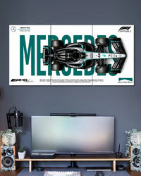 Mercedes AMG Petronas F1 Car 3 Split Poster