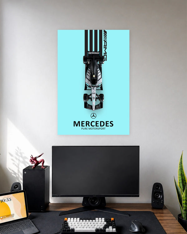 Mercedes Petronas F1 Top View Poster