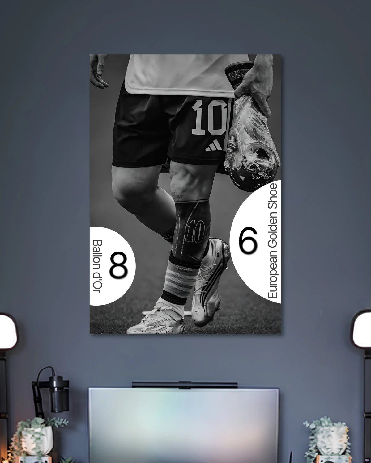 Alternative artwork featuring Lionel Messi Ballon d'Or 8 Golden Shoe 6 Poster