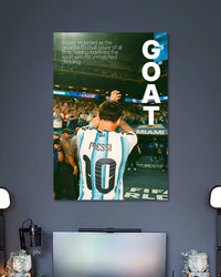 Alternative artwork featuring Lionel Messi GOAT Inter Miami Football Poster