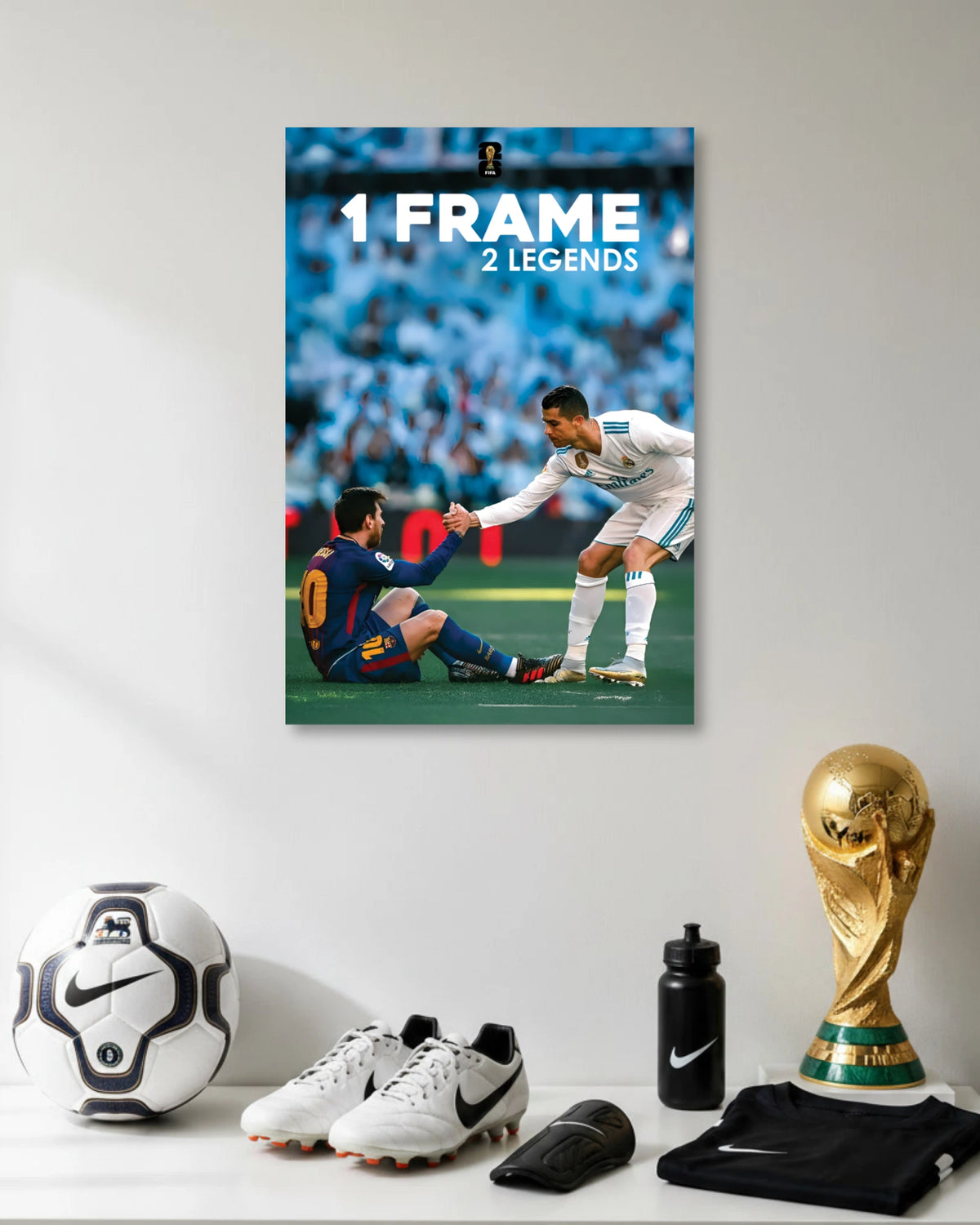 Messi Ronaldo Football Legends Poster poster artwork