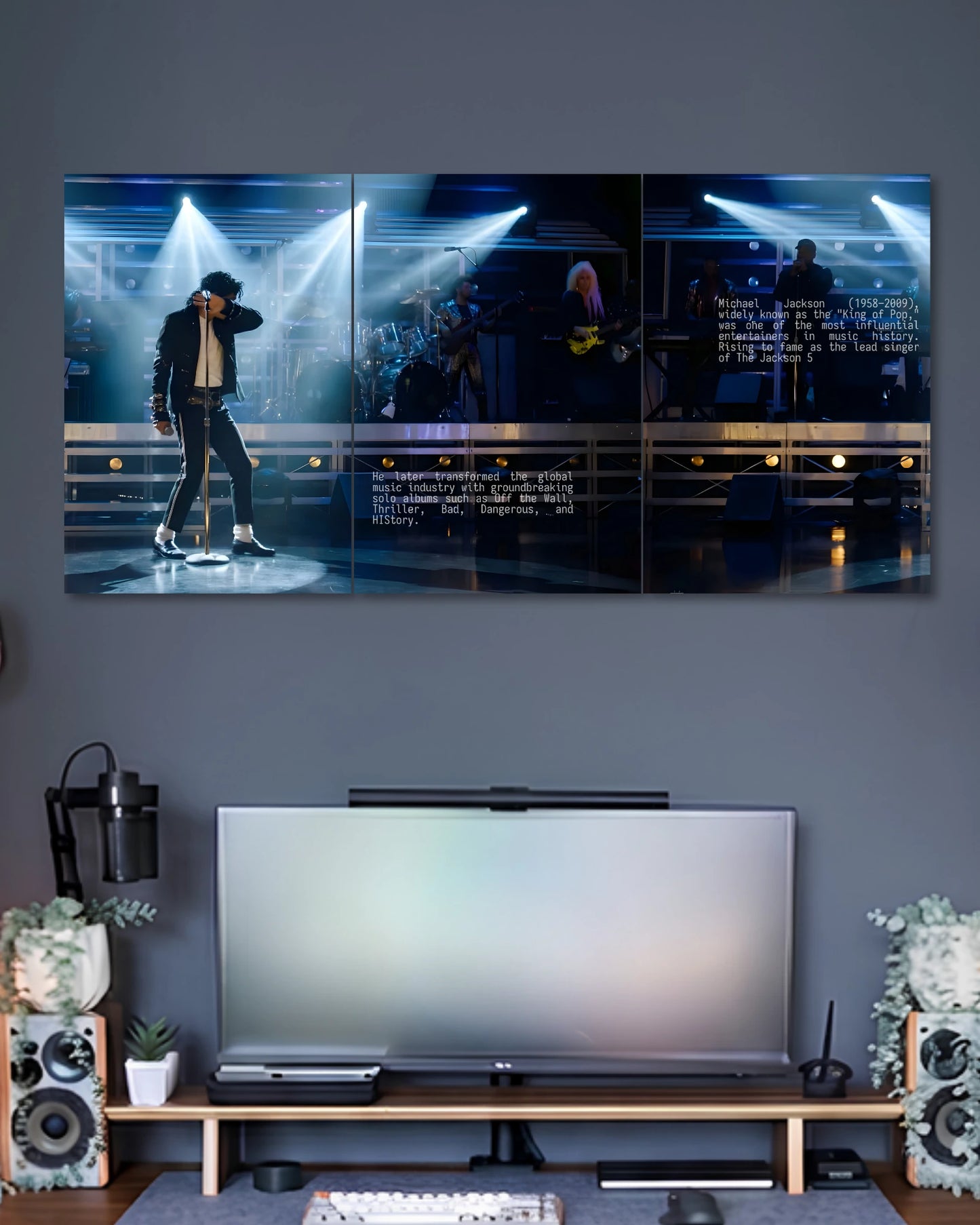Michael Jackson Live Performance 3 Piece Split Poster three-panel artwork 2