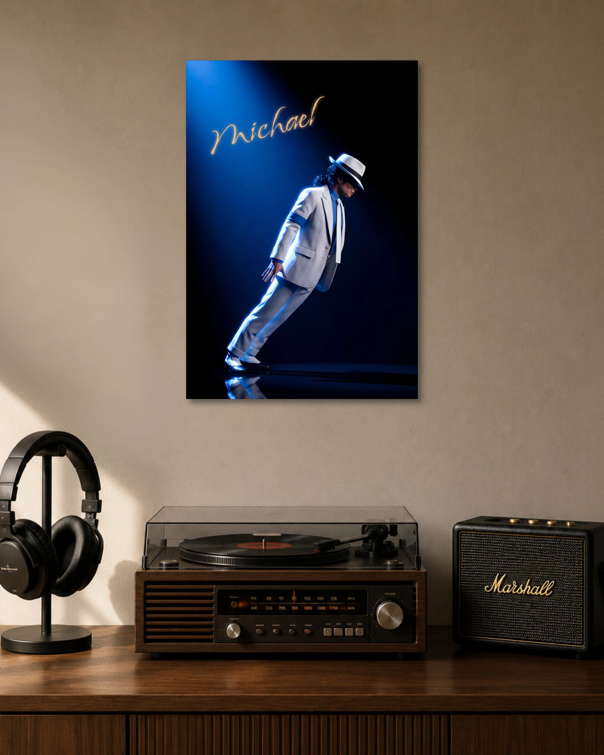 Michael Jackson Smooth Criminal Poster artwork with bold detailed composition 1