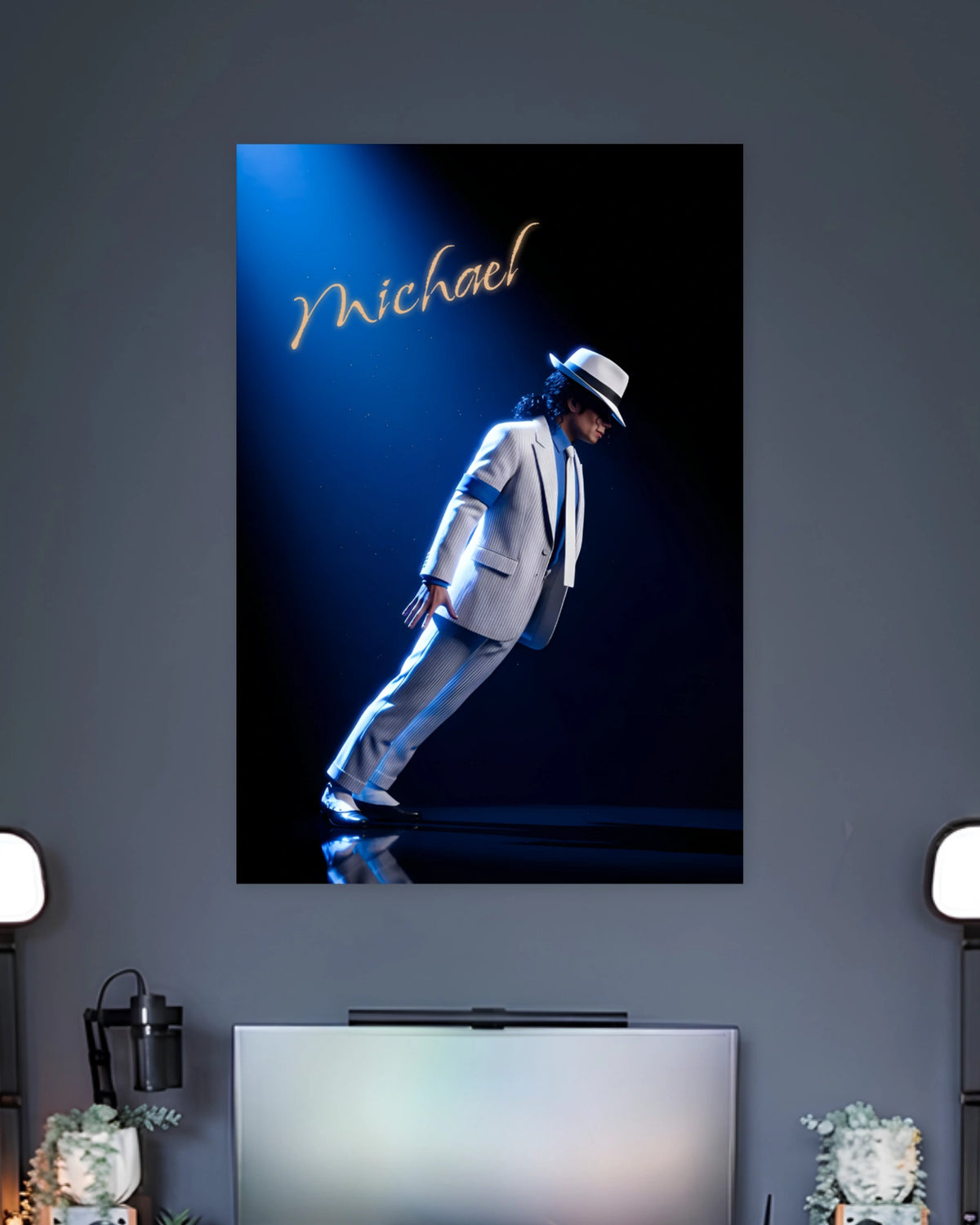 Michael Jackson Smooth Criminal Poster artwork with bold detailed composition 2