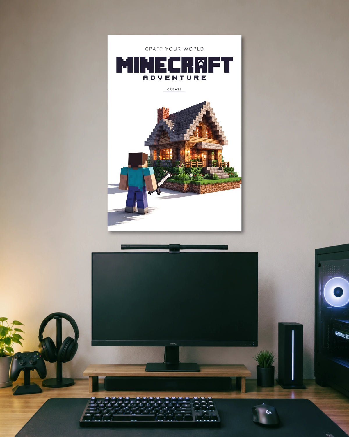 Minecraft Adventure House Poster poster artwork