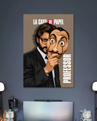 Alternative artwork featuring Money Heist Professor Mask Illustration Poster