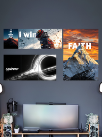 Motivational poster combo alternate room mockup