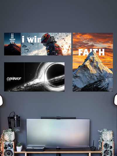 Motivational poster combo alternate room mockup