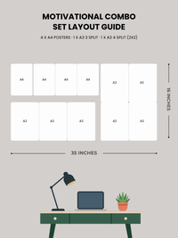 Motivational 11-piece poster combo layout guide