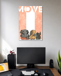 Move Illustrated Elephants Poster poster artwork