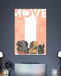 Alternative artwork featuring Move Illustrated Elephants Poster
