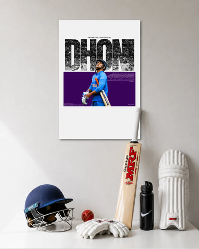 MS Dhoni Captain Cool Indian Cricket Poster poster artwork