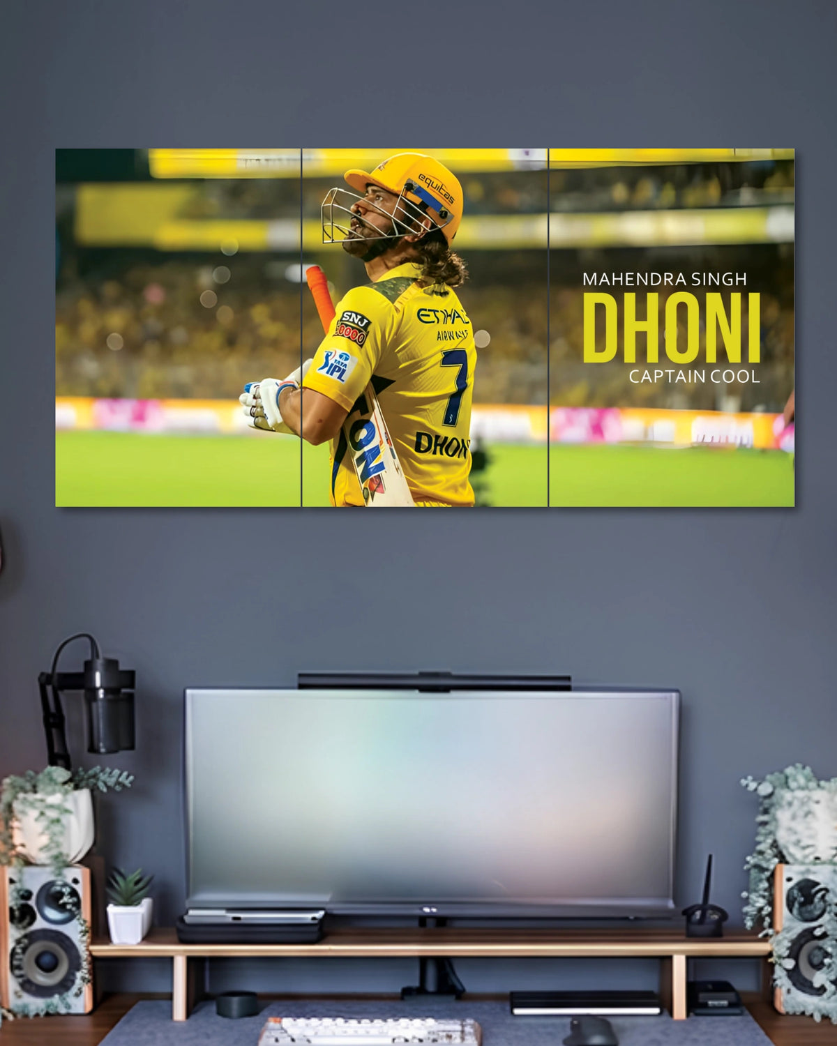 MS Dhoni CSK Captain Cool 3 Piece Poster Set premium artwork 2