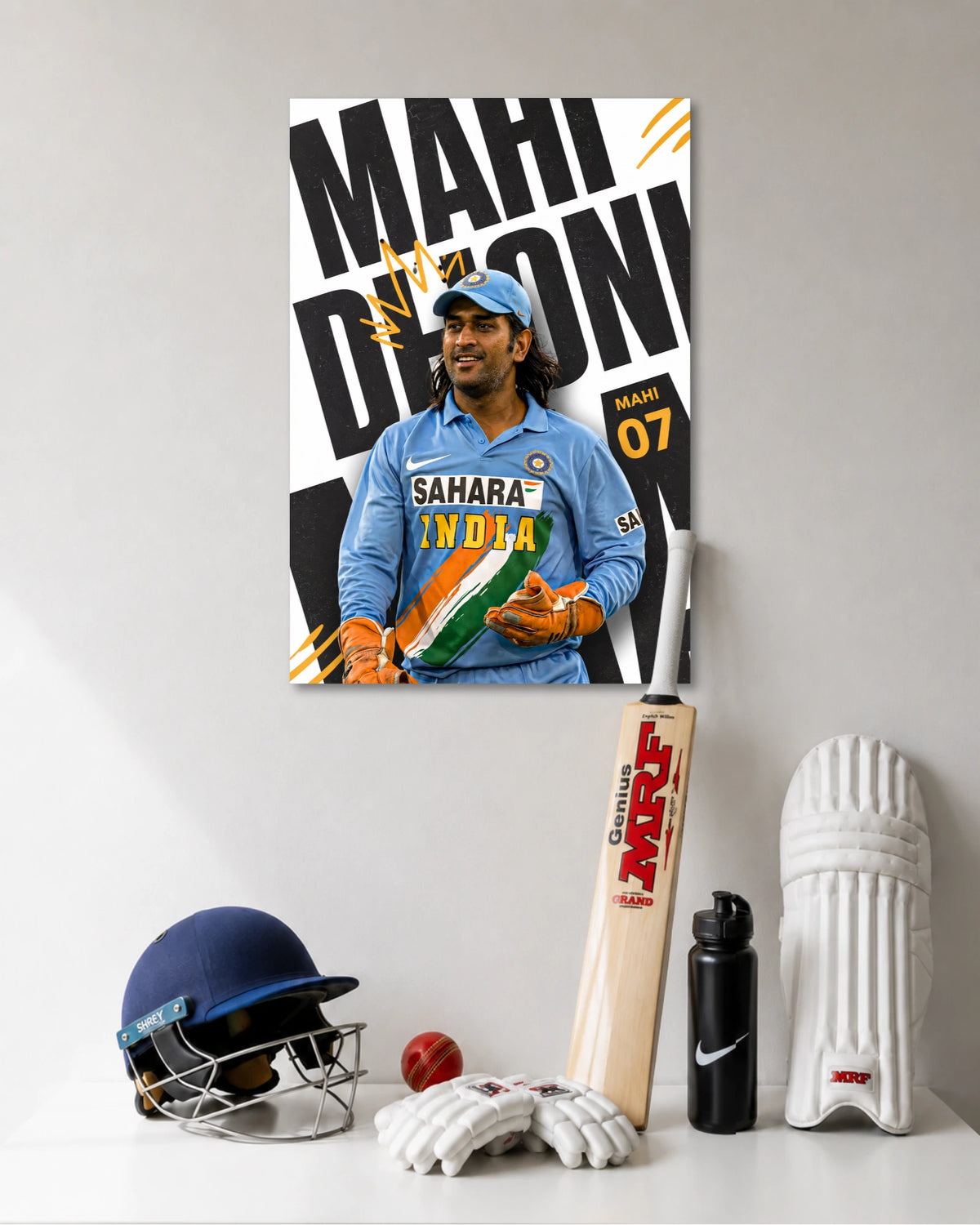 MS Dhoni Mahi 07 Cricket Poster poster artwork