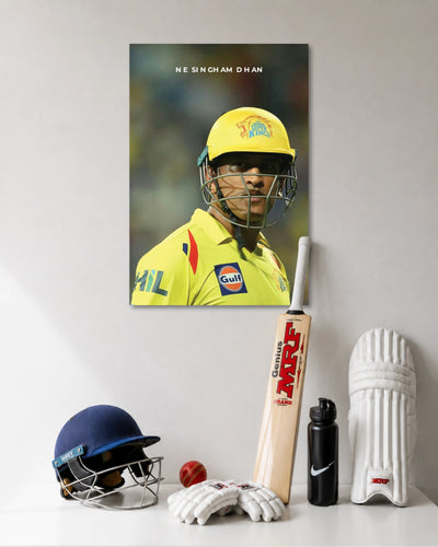 MS Dhoni Singham Look Poster premium artwork 1