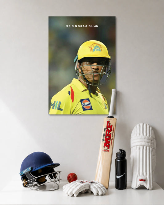 MS Dhoni Singham Look Poster premium artwork 1
