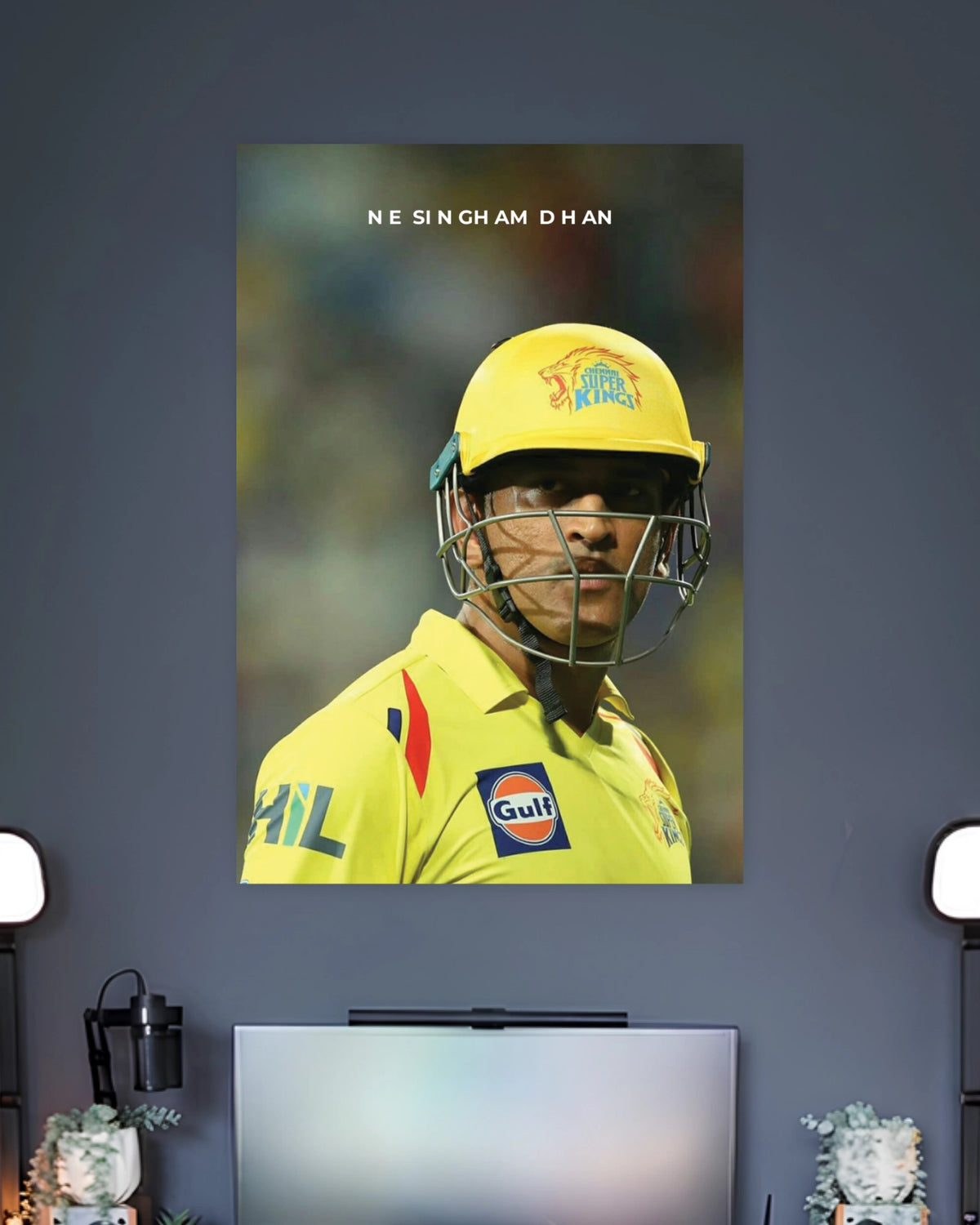 MS Dhoni Singham Look Poster premium artwork 2