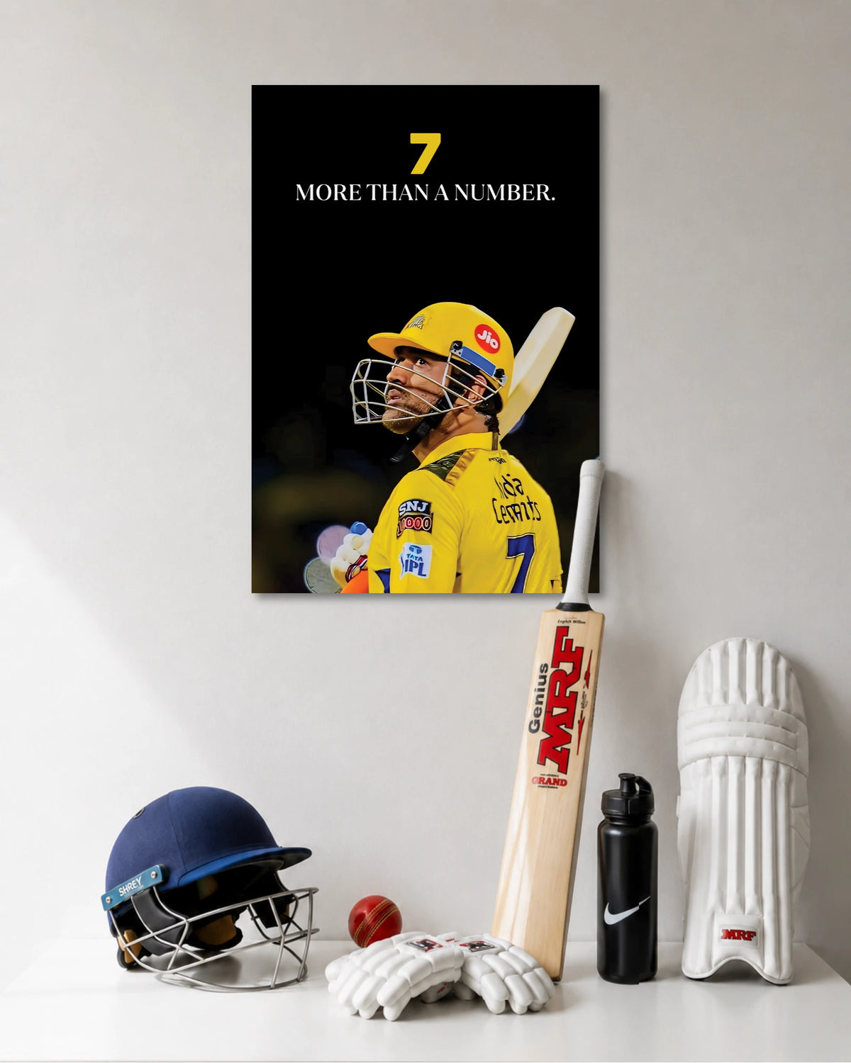 MS Dhoni Number 7 CSK Poster