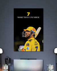 MS Dhoni Number 7 CSK Poster