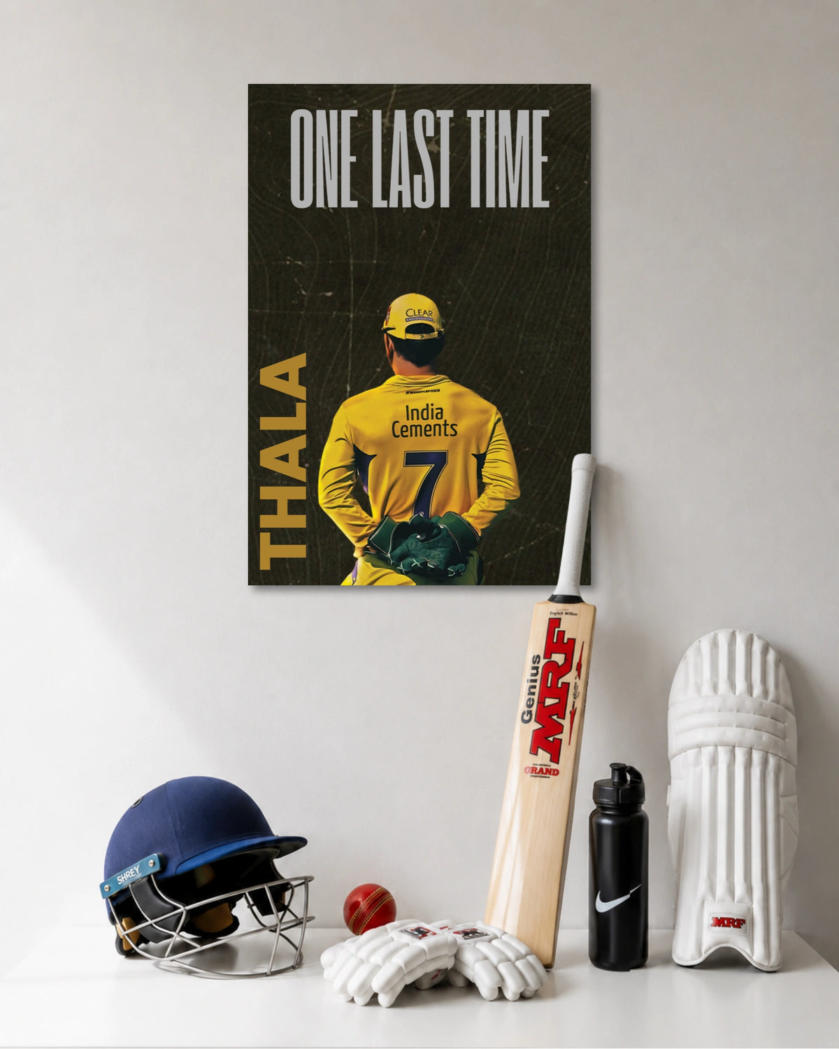MS Dhoni One Last Time Poster premium artwork 1