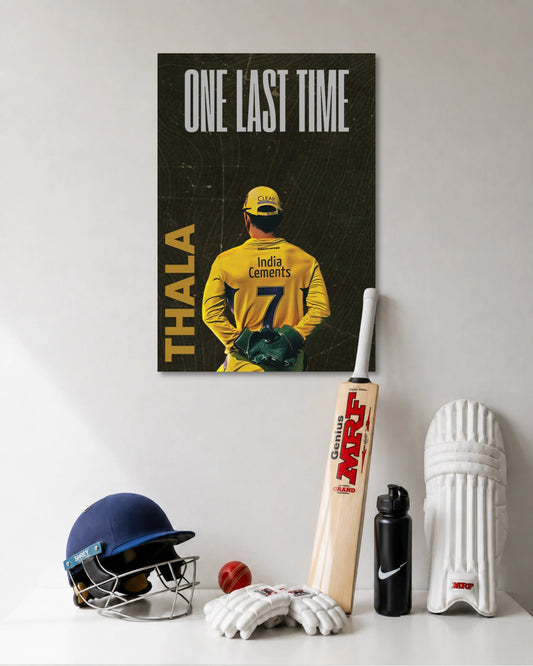 MS Dhoni One Last Time Poster premium artwork 1
