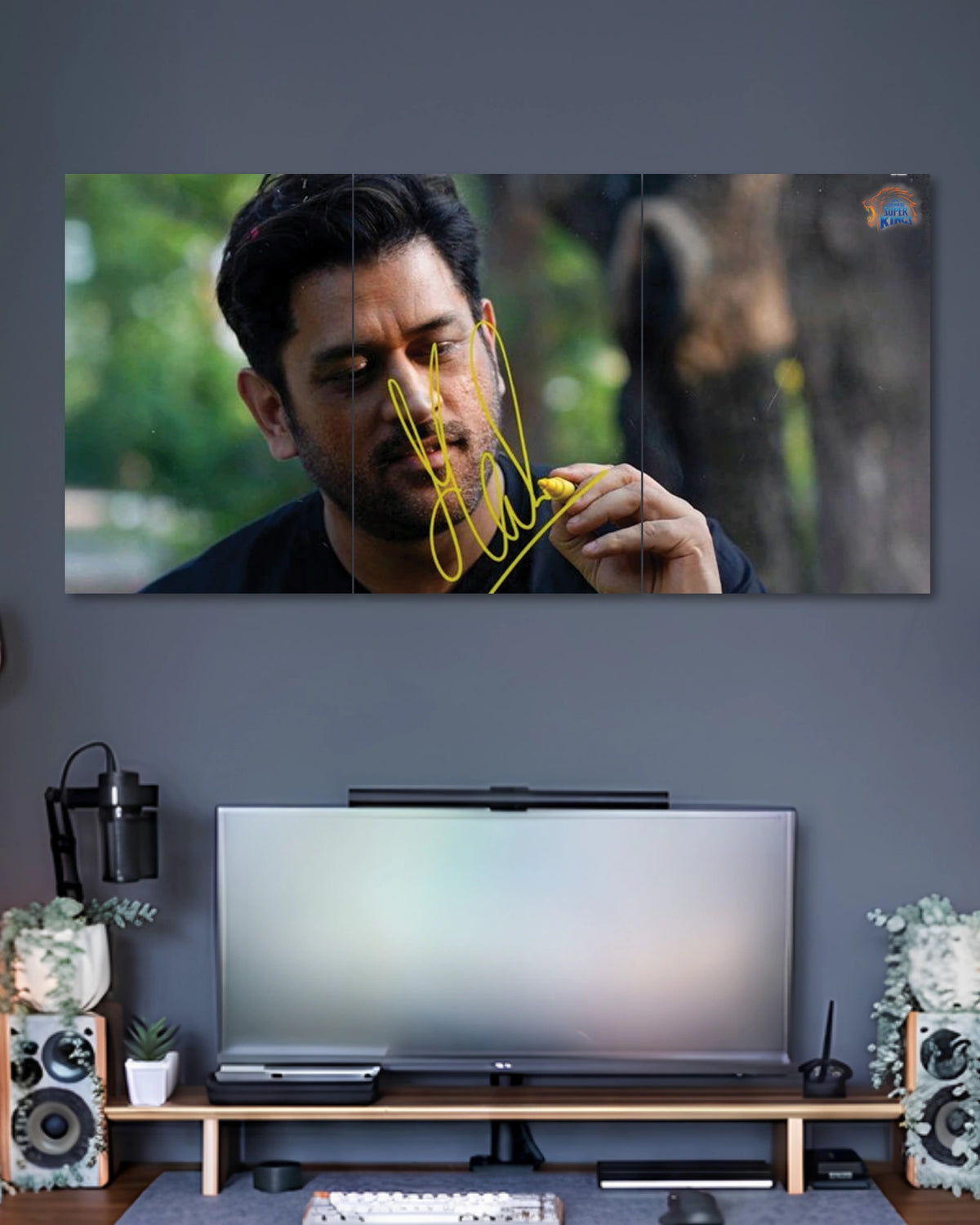 MS Dhoni Signature 3 Piece Poster Set premium artwork 2