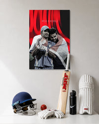 MS Dhoni and Virat Kohli Cricket Poster poster artwork