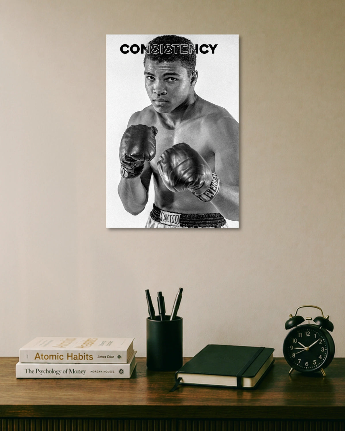 Muhammad Ali Consistency Poster artwork with bold detailed composition 1