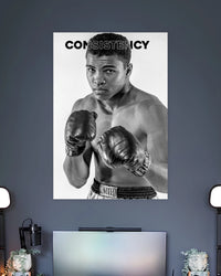 Muhammad Ali Consistency Poster artwork with bold detailed composition 2