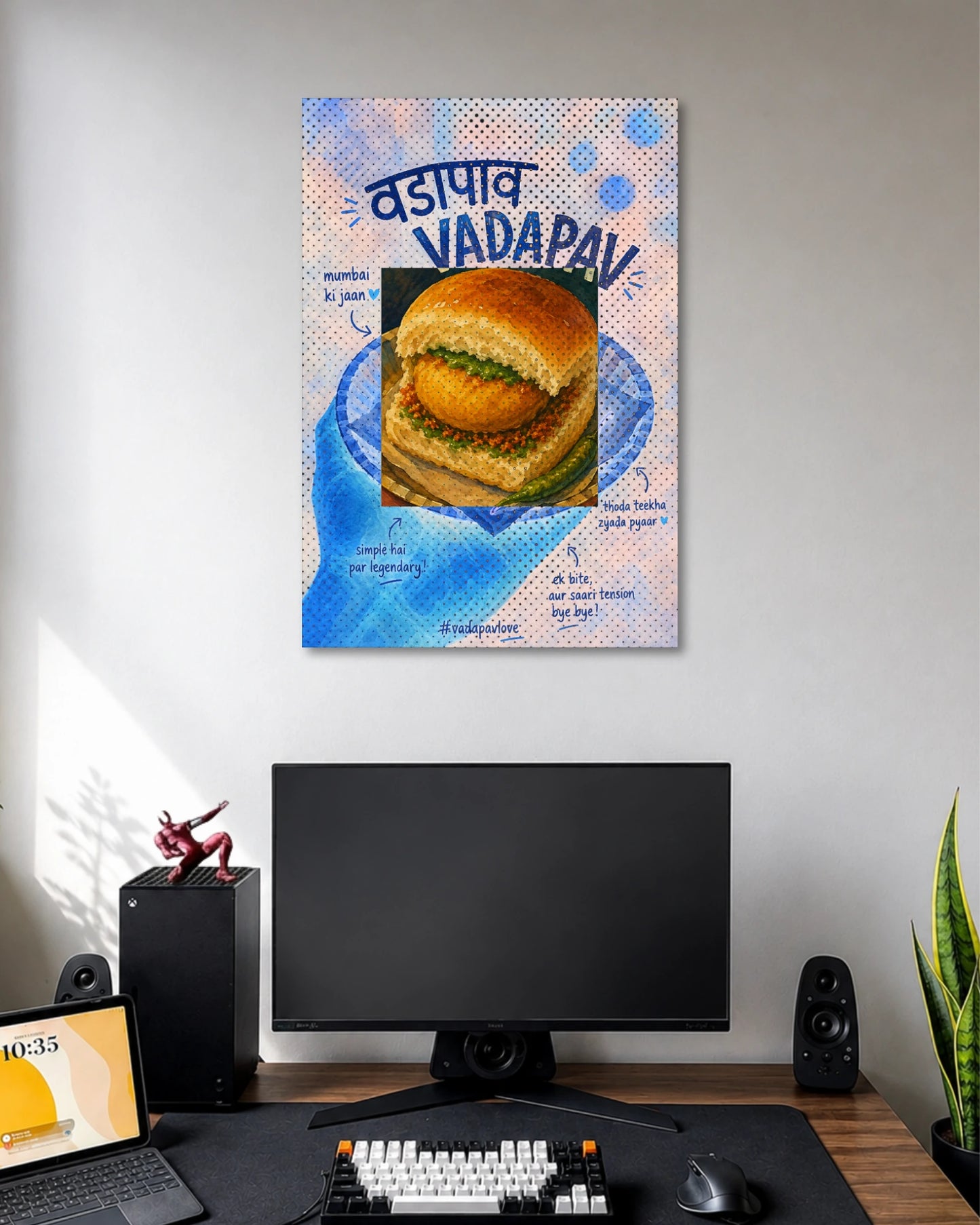 Mumbai Vada Pav Illustration Poster poster artwork